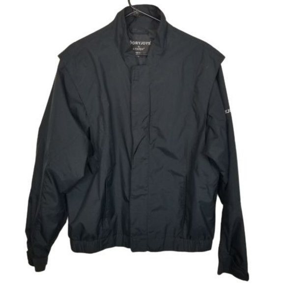 Dryjoys By FootJoy Mens Medium Black Jacket Long S - Picture 1 of 10